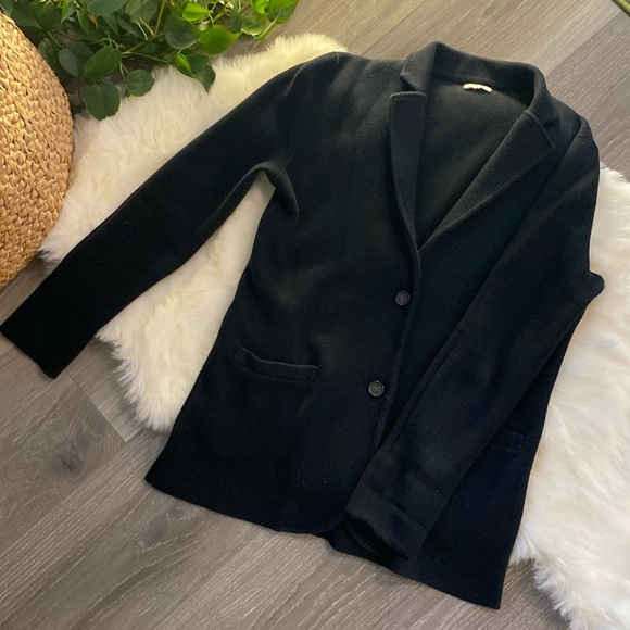 J Crew Sweater Blazer (Black) - Picture 1 of 3
